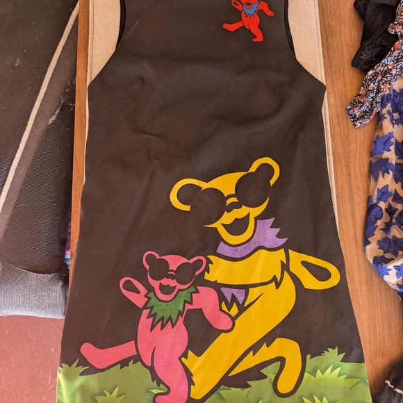 Alice + Olivia Black Dress with Red Bear Design - Picture 1 of 3